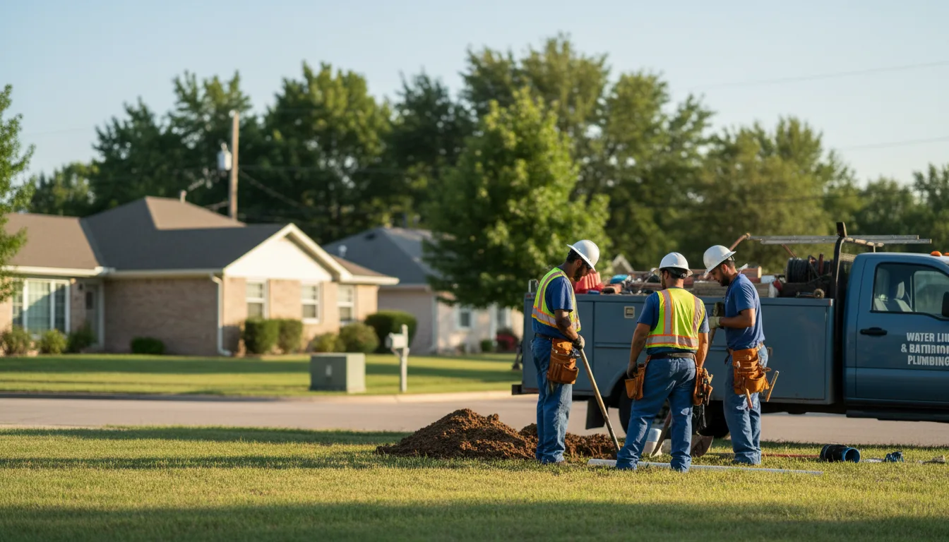 Residential water line and bathroom plumbing service in Mount Berry, GA